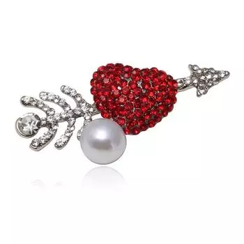 Мода Купидон Стрела Носить Любовь Полный Бриллиантовый Сплав Брошь Булавка Брошь Мужская И Женская