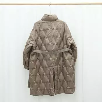 МОДА легкая и тонкая приталенная женская средняя и длинная 2024 новая тонкая мода иностранный стиль женская одежда воротник-стойка Одежда M