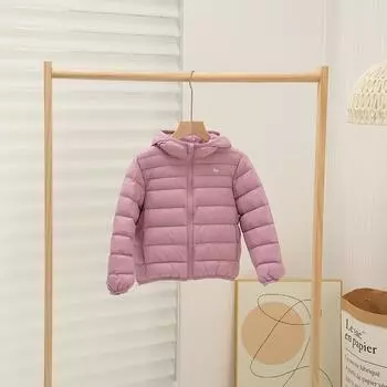 МОДА Легкий тонкий детский пуховик для девочек короткий 90% белый утиный пух для мальчиков средний маленький детский малыш осень зима новая детская одежда 110cm синий