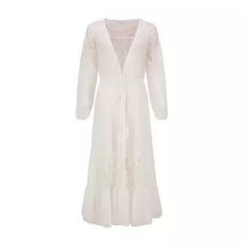 МОДА Летнее пляжное платье Кардиган Солнцезащитный лоскутный шикарный пляжный костюм Летнее бикини накидка Женская одежда XL белый