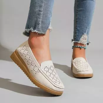 мода Лето Новые модные туфли для медсестер с круглым носком Мягкая подошва Нескользящие сандалии Плоская обувь Дышащая повседневная спортивная женская обувь 35 чёрный