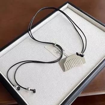 Мода Личность Темперамент Гребень Кулон Ожерелье Для Женщин Девочек Тренд Нежный Свитер Цепь Ювелирные Изделия Аксессуары Подарки 2