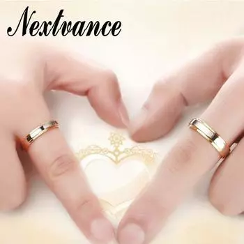 Мода Любовник Пары Женщины Титановая Сталь Обручальное Обручальное Кольцо Группа Ювелирные Изделия