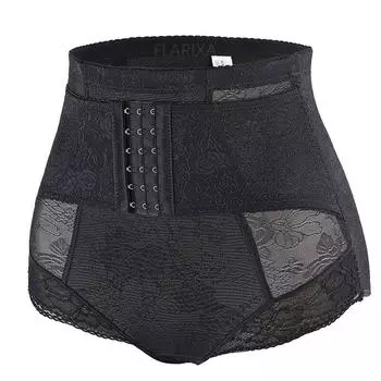 мода M-XXXL Waist Trainer Body Shaper Mid Талия Утягивающее Оболочка Женские Трусики для Утягивания Плоского Живота Пряжка Послеродовое Корректирующее Белье Брюки M зелёный