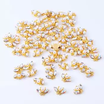 Мода Make Beauty Care 10 шт. пчела искусственная 3D форма ногтей горный хрусталь жемчужная инкрустация художественные украшения маникюрный орнамент 409