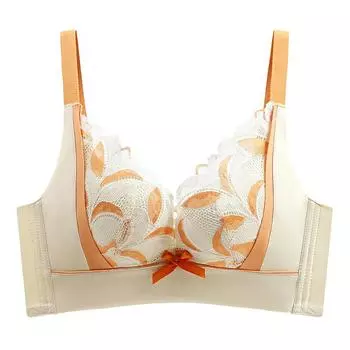 мода Маленькая грудь показывает большие сборки, верхняя поддержка предотвращает провисание, собирает вторичную грудь, нижнее белье кружево регулировка тип 70A светло-коричневого