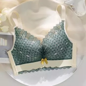 мода Маленькая грудь собирает латекс бесшовное нижнее белье, анти-провисание, верхняя поддержка, вторичная регулировка груди ~ бюстгальтер для подружки по желанию 70B жёлтый