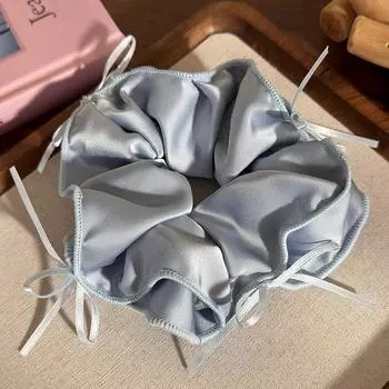 Мода Милый Бант Лента Резинки для Волос Однотонные Резинки для Волос Повязка на Голову для Женщин Девушек Темперамент Веревка для Волос Резинка Подарок