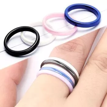 Мода Мода Новый Подарок Керамическое Кольцо Ювелирные Изделия Указательный Палец Кольцо Девушка Женщины Китайский Стиль 7 чёрный