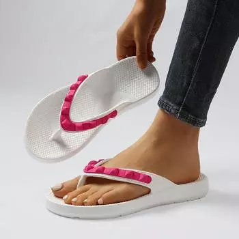 мода мода смешанные тапочки с застежкой-молнией женские шлепанцы распродажа большой размер 44/45 повседневные шлепанцы пара слип-на пляжные тапочки Eva плоские женские 36-37 чёрный