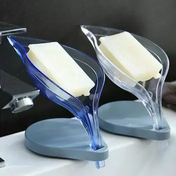 Мода Мода Ванная Комната Домашняя Гостиная Стеллаж Для Хранения Мыльница Лоток для сушки губки Ящик для хранения Кухонный держатель для мыла Туалетный лист Форма мыла Коробка синий