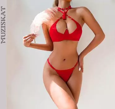 мода мода женская эротика 2024 новый поток шея кольцо крест сексуальный сетчатый шнурок комплект нижнего белья Onlyfan M