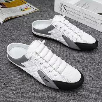 мода Модная дизайнерская мужская обувь Летняя повседневная удобная обувь на плоской подошве Мужская дышащая вулканизированная обувь Sapatos Formais Masculinos 39 белый