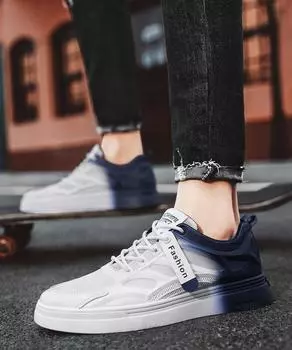 Мода Модная мужская повседневная обувь Весенние мужские кроссовки Мужские вулканизированные туфли Белые универсальные туфли Мужские туфли на плоской подошве со шнуровкой на платформе Теннисные туфли 39 серый
