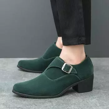 Мода Модные и трендовые мужские туфли, увеличивающие рост Повседневные Деловые Офисные Рабочие Свидания Свадебные Мужские дизайнерские туфли 37 коричневый