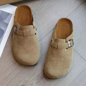 мода Модные классические пробковые тапочки женские сандалии с мягкой стелькой из замши и поддержкой свода стопы модные пляжные шлепанцы домашние женские мюли 40 зелёный