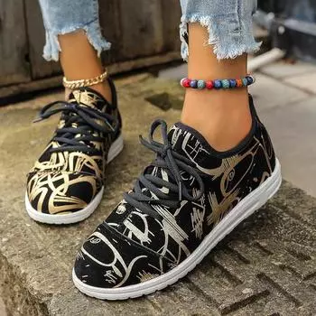 мода Модные кроссовки Женская обувь Шнуровка Плоская подошва Повседневная обувь Удобные Большие размеры 43 Лоферы Нескользящие Zapatos De Mujer 2024 36 синий