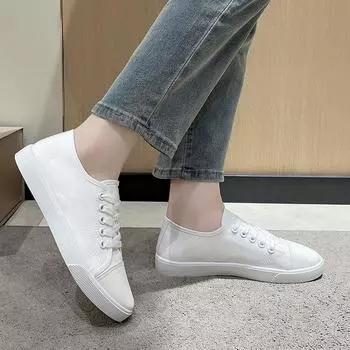 мода Модные милые легкие черно-белые парусиновые туфли для студентов, школьниц, повседневные удобные туфли для женщин Sapatos Femininas 38