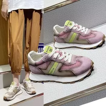 Мода Модные женские кроссовки сетчатые дышащие кроссовки на шнуровке Forrest Gump Shoes Comfort Sport Running Shoes Zapatillas Hombre 35