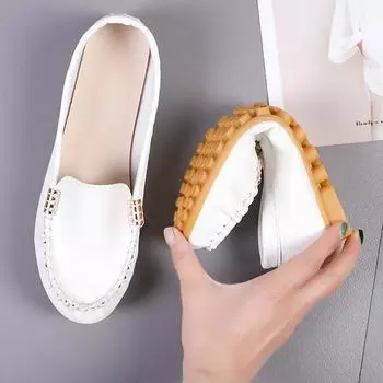 мода Модные женские повседневные туфли на плоской подошве Весна Осень Лоферы Женские слипоны Мягкие круглые носки Джинсовые туфли на плоской подошве Спорт на открытом воздухе Большие размеры 35 синий