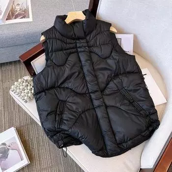 МОДА Модный стеганый жилет для женщин, новый, Fat Sister, большой размер, облегающий, универсальный жилет, стеганая куртка M