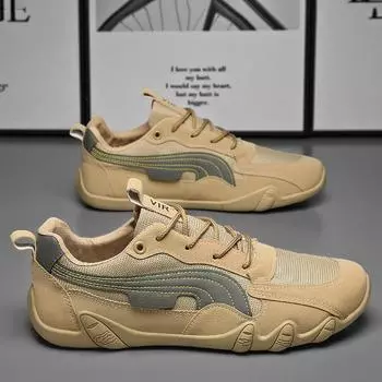 мода Мужская повседневная обувь Модные летние сетчатые дышащие кроссовки Мужская удобная обувь для походов на шнуровке 2024 Износостойкие низкие туфли 39 серый