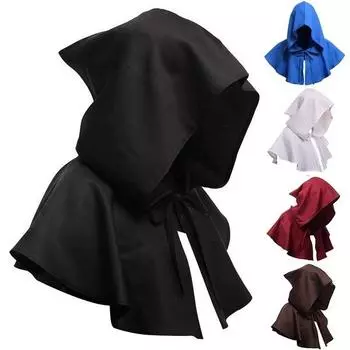 Мода на Хэллоуин, средневековый костюм с капюшоном, накидка, нарядное платье на Хэллоуин, накидка для косплея, накидка для женщин и мужчин коричневый