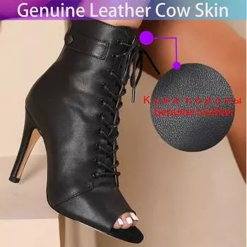 Мода натуральная кожа 2024 новые сексуальные женские тонкие высокие каблуки трендовые туфли на шпильках джазовые танцевальные женские туфли для дома настраиваемые уличные большие размеры 35