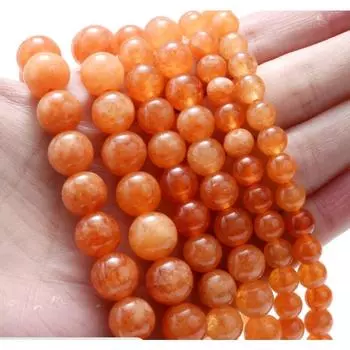 Мода натуральный камень солнечный камень Шарм свободные бусины DIY круглые бусины ювелирные аксессуары 4mm approx 40pcs