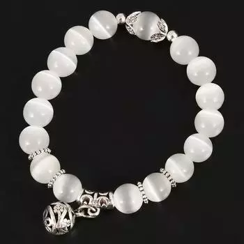 Мода натуральный опал кристалл бисером ретро браслет орнамент для женщин None