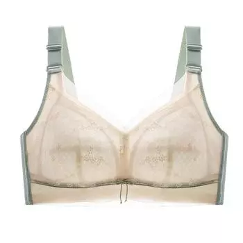 мода Немагнитное нижнее белье женщины собирают тонкие стили, чтобы собрать вторичную грудь, полная чашка без стального кольца, большая грудь показывает маленький бюстгальтер 34/75B