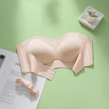 мода Нескользящая сборка, тонкая сборка вторичных грудей, топ-труба с антипровисанием, большая грудь, маленькая грудь, чехол для бюстгальтера 75C белый