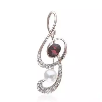 Мода, нежная и креативная брошь в виде жемчужной ноты, простая и универсальная брошь, аксессуары для женского платья