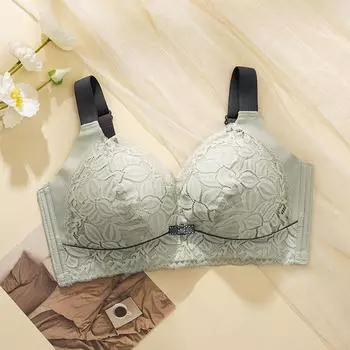 мода нижнее белье женское большая чашка большой размер со средней грудью тонкая большая грудь и маленькая регулировка бюстгальтер 80 розовый