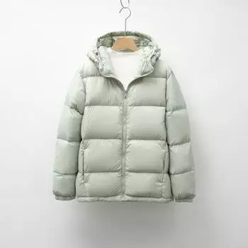 МОДА Новая куртка-пуховик New National Standard 90 Down Женская зимняя куртка с капюшоном Повседневная универсальная одежда для хлеба Утепленная верхняя одежда S чёрный