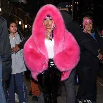 МОДА Новая жареная уличная эко-меховая куртка с капюшоном из искусственного меха лисы женская теплая куртка премиум-класса XS