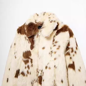 МОДА новая женская одежда простая и универсальная куртка из искусственного меха без пряжек Одежда XS