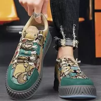 Мода Новинка Мужская Обувь Дышащая Летняя Мужская Повседневная Обувь Без Кожи 2024 Тренд Мода Ретро Дешево Ликвидация Обычные Кроссовки 39