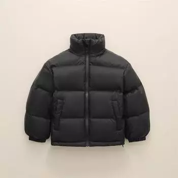 МОДА Новинка Зима Новая Детская Пуховая Куртка Короткая Средняя и Старшая Детская Куртка Для Мальчиков и Девочек Детская Куртка Теплая и Утепленная Одежда 100cm армия зеленый