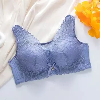 мода Новое кружевное декомпрессионное нижнее белье сексуальное собирание удобный приятный для кожи жилет бюстгальтер 80 розовый