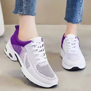 Мода Новое поступление женские туфли на плоской подошве со шнуровкой и круглым носком дышащая сетчатая обувь на плоской подошве для тенниса и спорта на открытом воздухе женские кроссовки 36 розовый