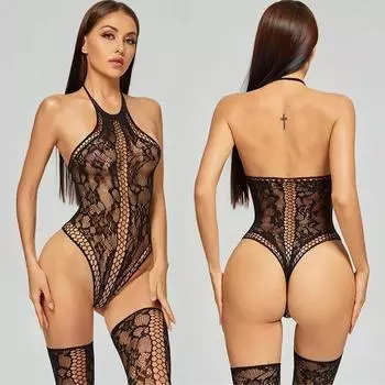 МОДА Новые Большие размеры Черные открытые чулки Сексуальное нижнее белье Ажурные без дырок Цветочные сексуальные брюки Возбужденные Neukondered Женское Эротическое белье One Size