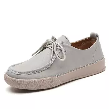 Мода Новые модные повседневные спортивные туфли больших размеров для женщин, 100% воловья кожа, легкие и удобные женские туфли, кроссовки 35