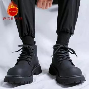 Мода Новые осенние и зимние мужские туфли Модный и универсальный стиль Повседневные офисные, деловые, для отдыха Модные уличные туфли для ходьбы 38