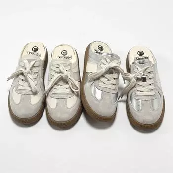 Мода Новые весенние модели Ретро Вышивка Туфли Мэри Джейн Женские Цвета Бант Смешанные Цвета Плоские Мелкие Zapatos Mujer Комфорт Универсальный 35 серебряный