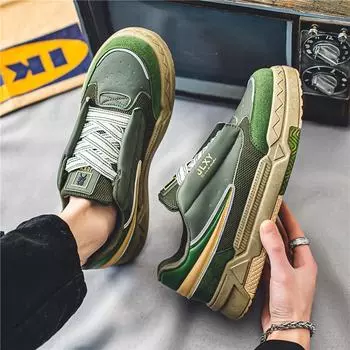 Мода Новый дизайн Модные дизайнерские кроссовки для мужчин Удобные дышащие кроссовки на платформе Мужские повседневные мужские туфли для скейтбординга на шнуровке 39
