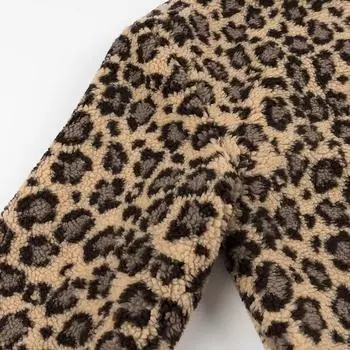 МОДА новый женский стиль простая и универсальная куртка из овечьей шерсти с леопардовым принтом с длинными рукавами Одежда S белый
