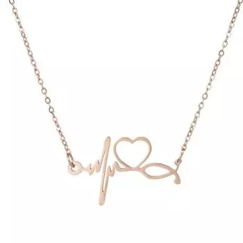 Мода Очарование Ювелирные Изделия Цепи Из Нержавеющей Стали Персиковое Сердце Ожерелье Женщины золотой