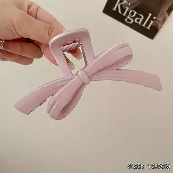 Мода Однотонный Бант Большие Заколки-Крабы для Волос Корейские для Женщин Акриловые Зажимы для Волос Хвост Девочки Заколки Аксессуары для Волос