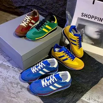 Мода осень 2024 ретро женские кроссовки желтые удобные модные туфли женские низкие повседневные женские спортивные туфли zapatillas mujer 36 коричневый